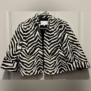 Trina Turk Women’s Size 8 Zebra Print Blazer Jacket